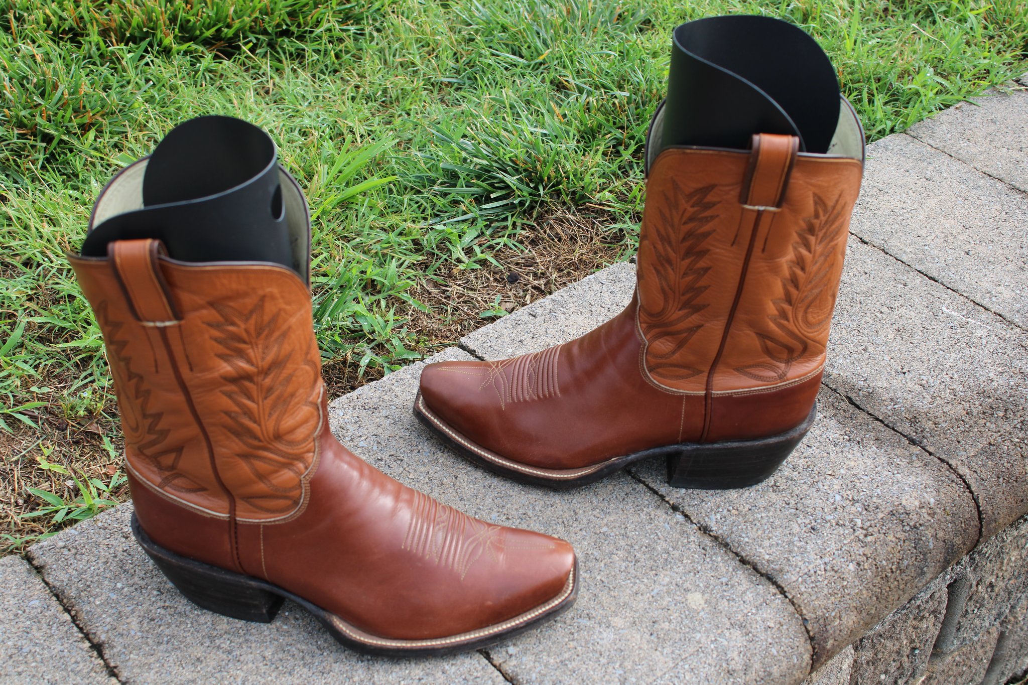 M.L. Leddy M.L. Leddy's Brown Calfskin Men's Cowboy Boots