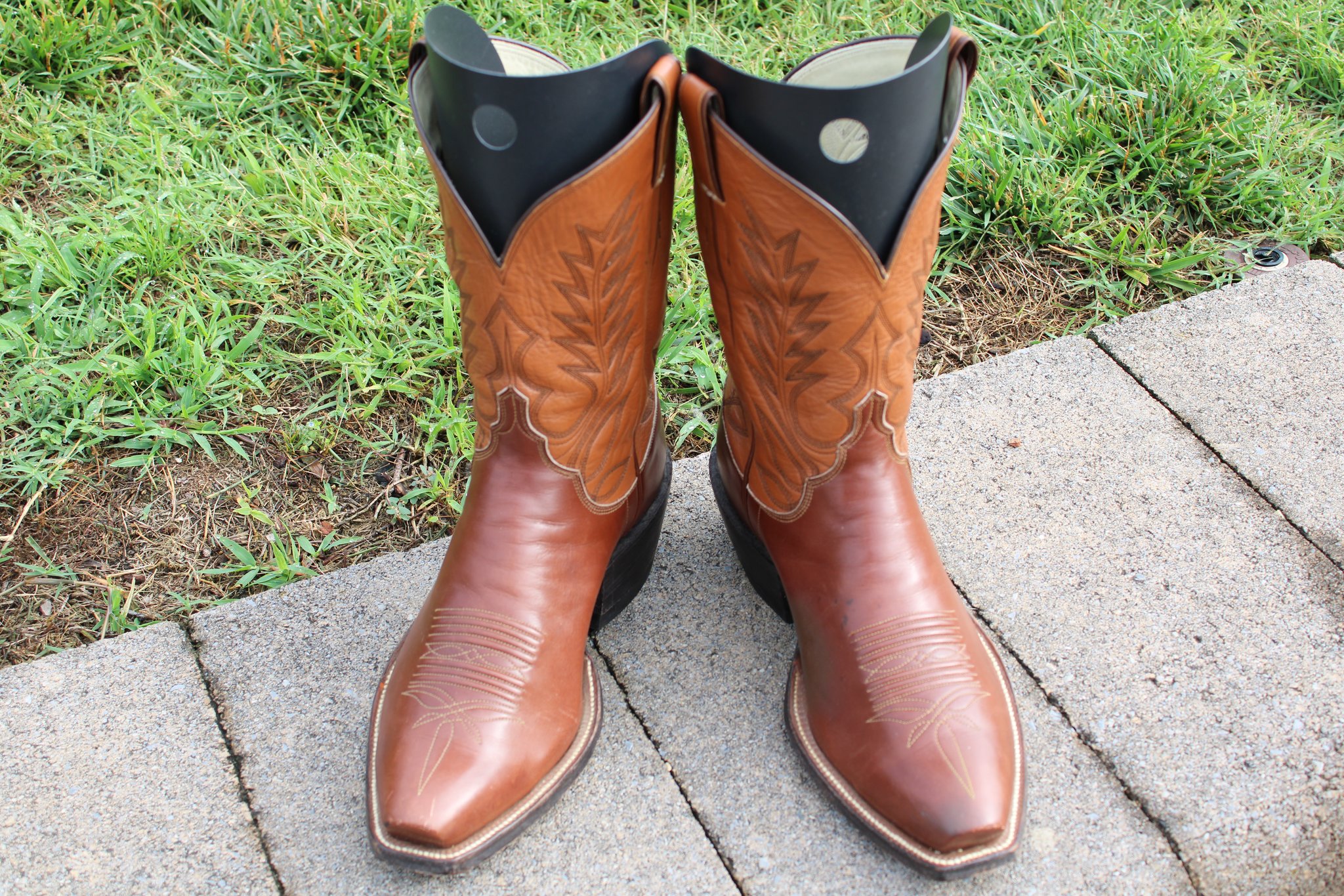 M.L. Leddy M.L. Leddy's Brown Calfskin Men's Cowboy Boots