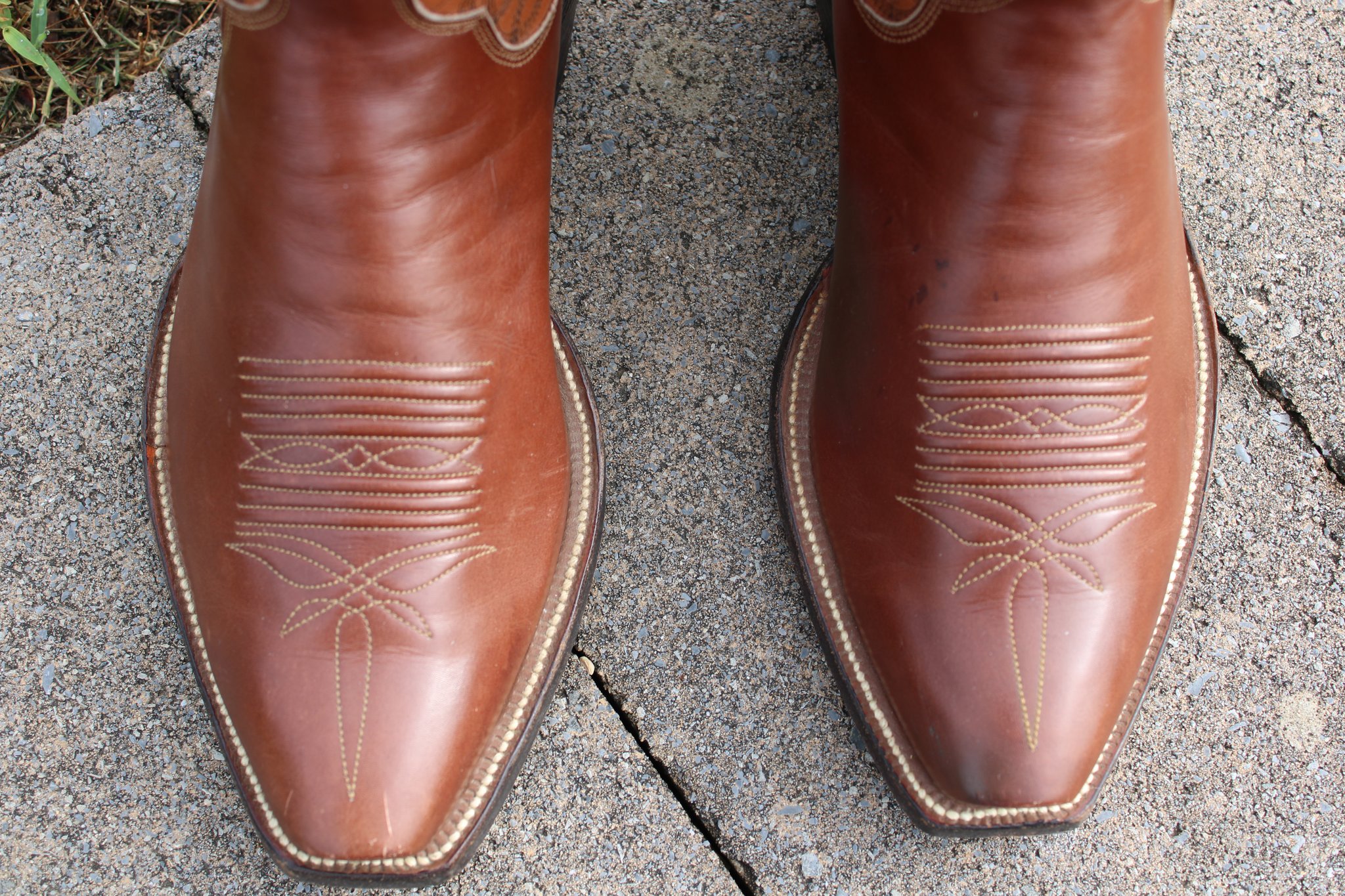 M.L. Leddy M.L. Leddy's Brown Calfskin Men's Cowboy Boots