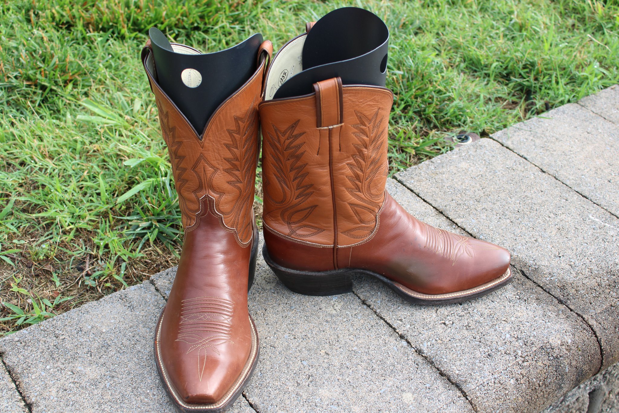 M.L. Leddy M.L. Leddy's Brown Calfskin Men's Cowboy Boots