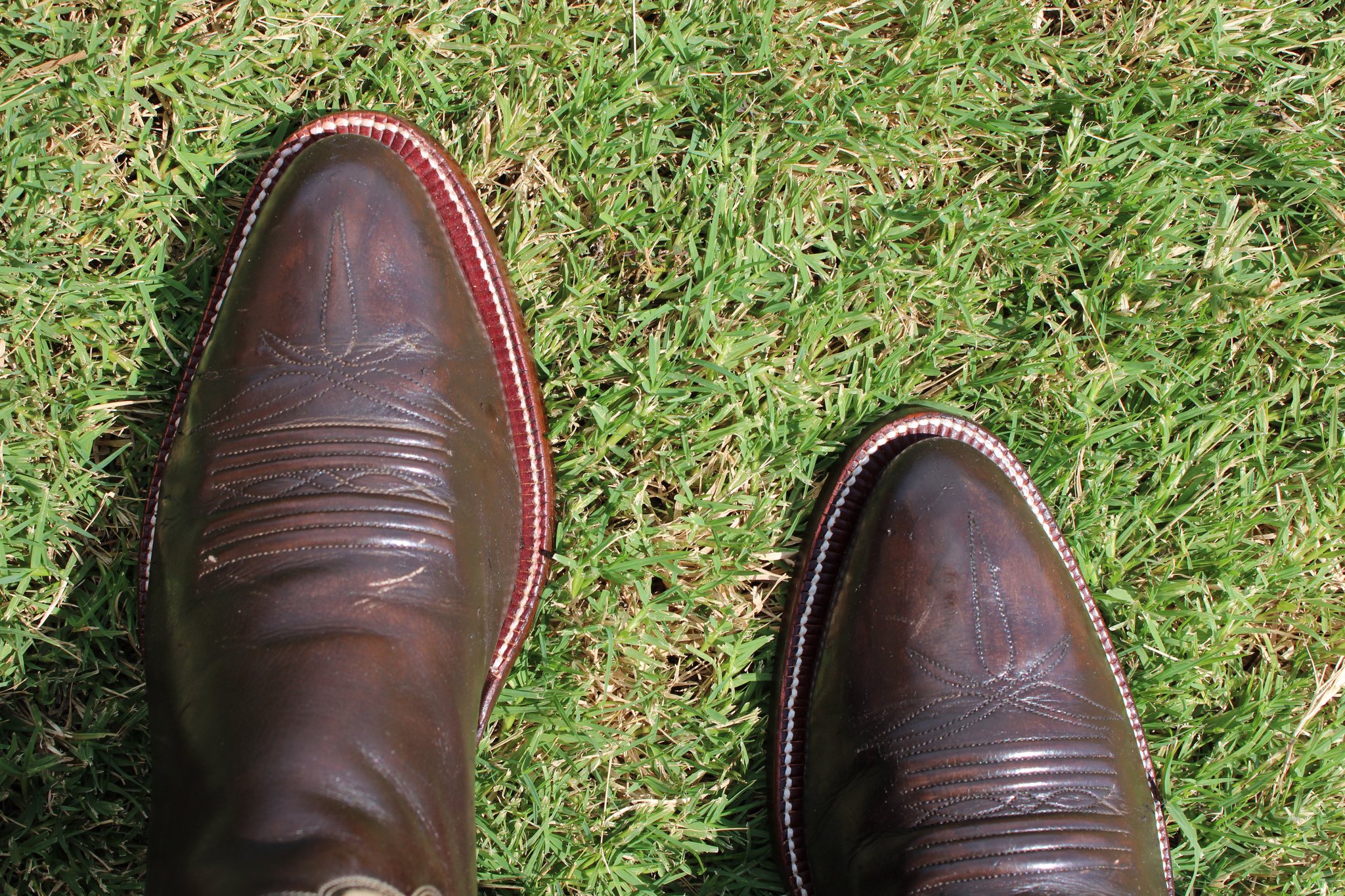 M.L. Leddy M.L. Leddy's Chocolate Calfskin Men's Cowboy Boots