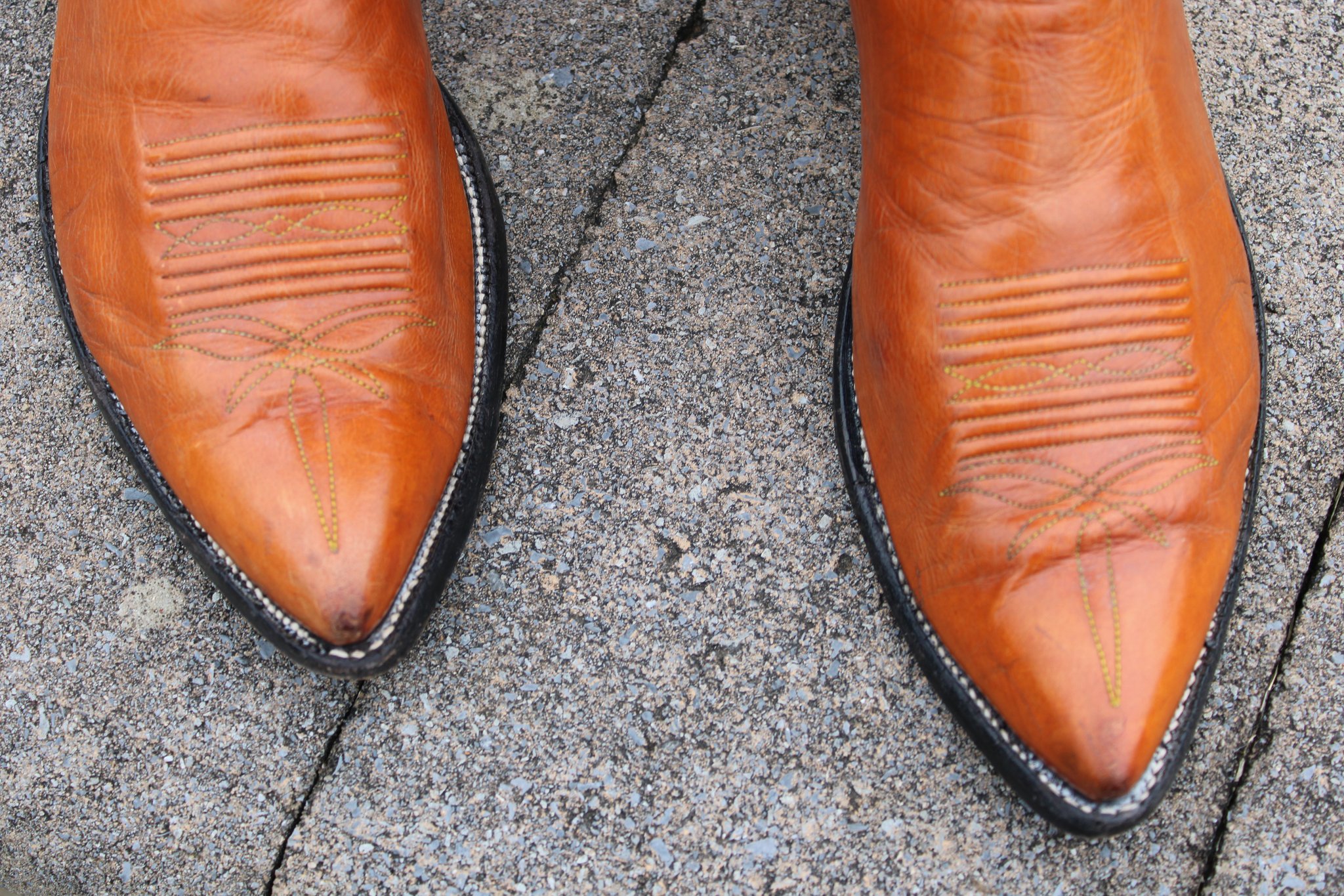 M.L. Leddy M.L. Leddy's Tan Calfskin Men's Cowboy Boots