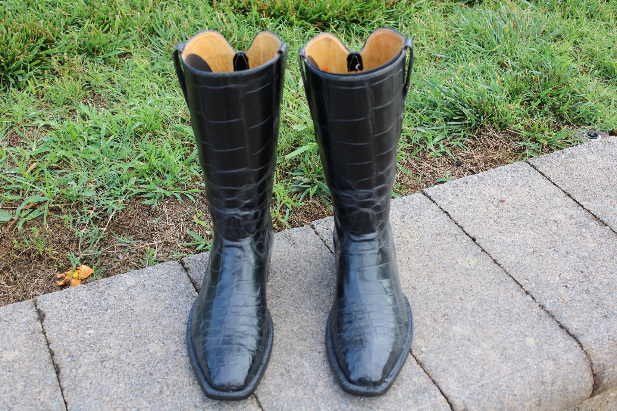 T.O. Stanley T.O. Stanley Black Full Alligator Men's Cowboy Boots