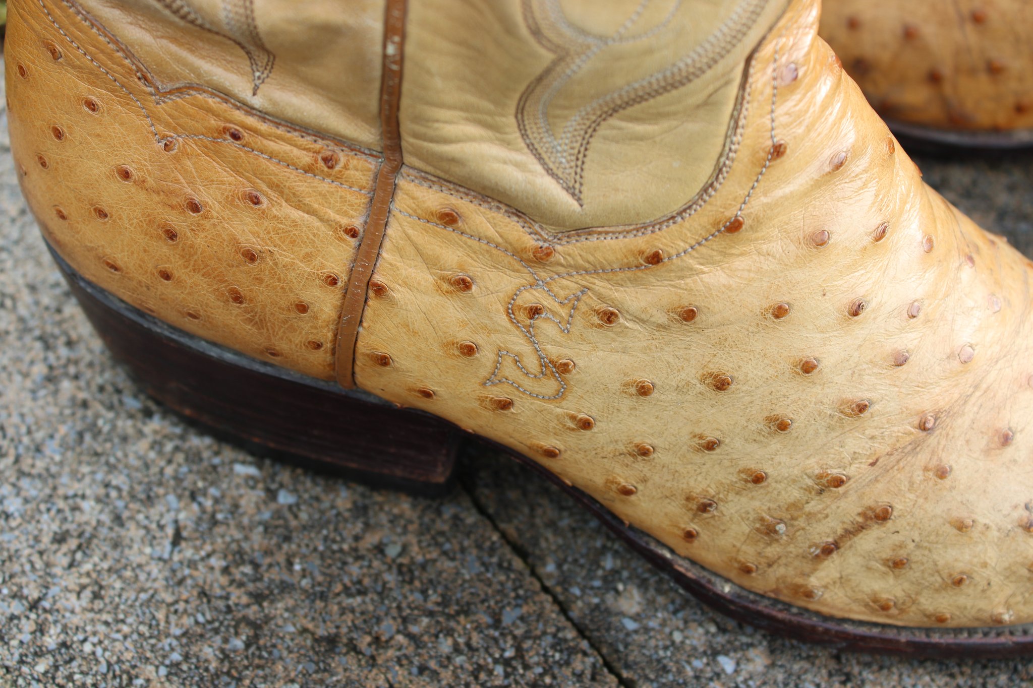T.O. Stanley T.O. Stanley Men's Butterscotch Full Quill Ostrich Cowboy Boots