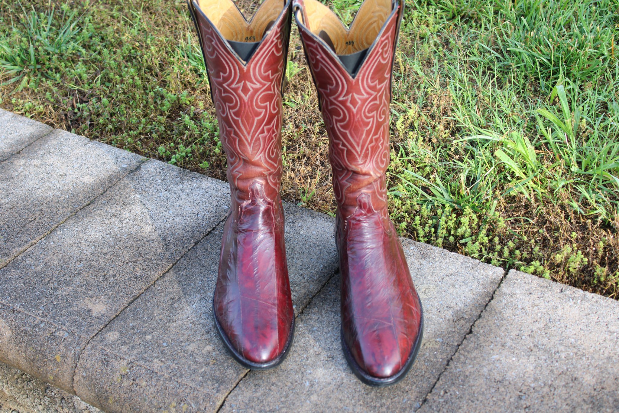 T.O. Stanley Red Round Toe Eel