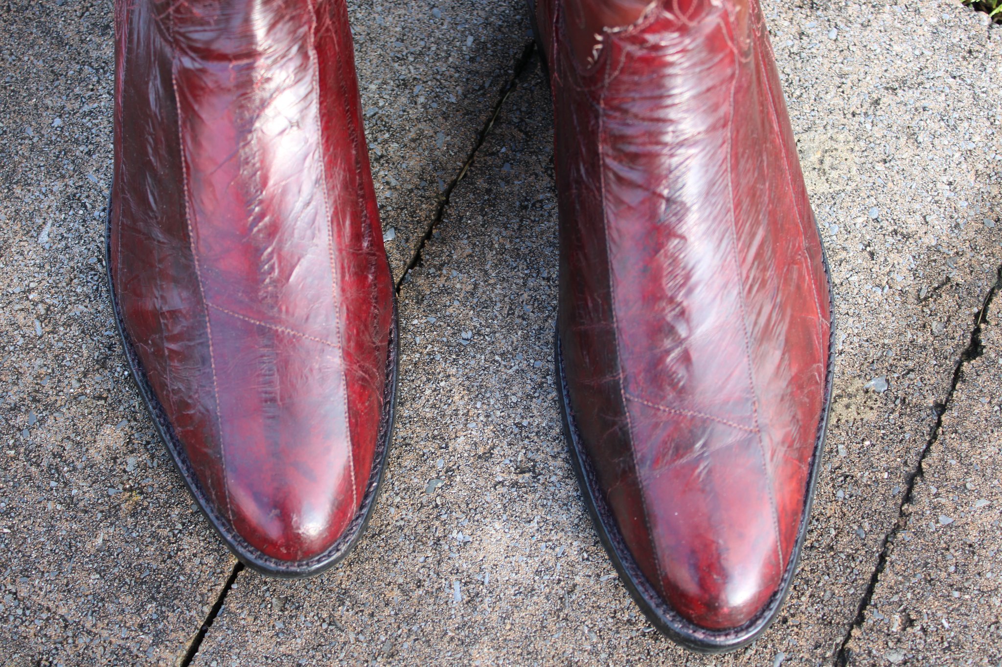 T.O. Stanley Red Round Toe Eel