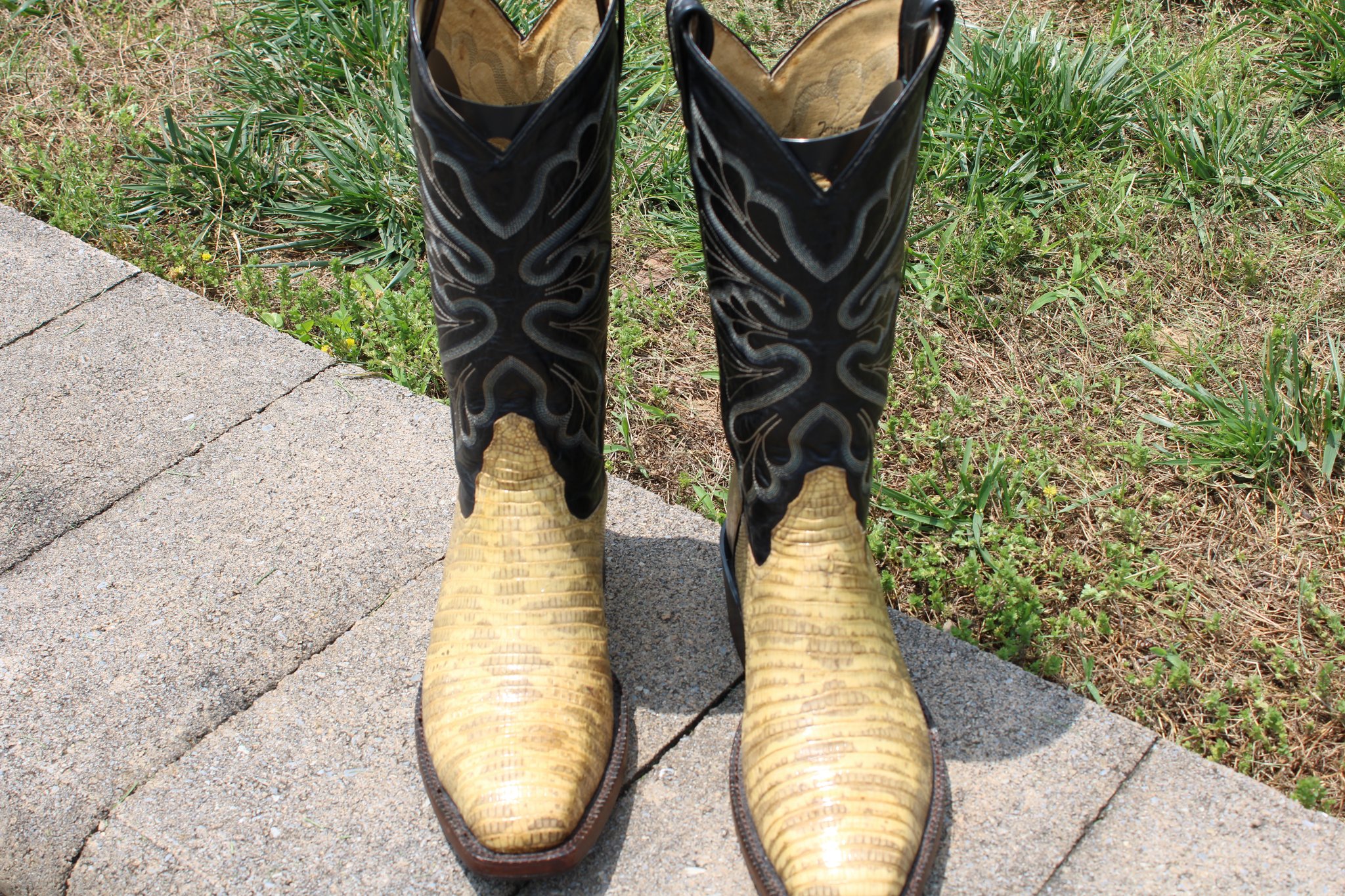 Tony Lama Natural Teju Lizard 9.5 D